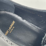 SAINT LAURENT MENS BLACK LEATHER ARMY DERBY SHOES SZ 7/40