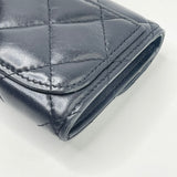 CHANEL 2.55 REISSUE BLK LEA W GHW FLAP CARD CASE/ WALLET