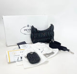PRADA RE EDITION 2005 BLK NAPPA GAUFRE LEATHER CROSSBODY * Hard to get in this leather *