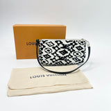 LIMITED EDITION LOUIS VUITTON X URS FISCHER TUFTED MONO BLK & WHT POCHETTE ACCESSORIES