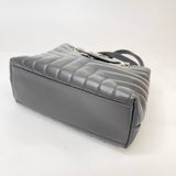 SAINT LAURENT LOULOU SHOPPER TWO WAY GREY LEA & SHW TOTE