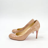 CHRISTIAN LOUBOUTIN SIMPLE NUDE PATENT PUMPS SZ 42