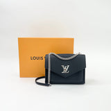 LOUIS VUITTON MYLOCKME CHAIN BAG IN BLK GRAINED CALFSKIN LEA & SHW