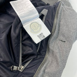 MONCLER PEETERS GREY WOOL QUILTED GOOSE DOWN JACKET UNISEX