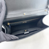 DOLCE & GABBANA DG LOGO BLK LEA CROSSBODY / CLUTCH BAG