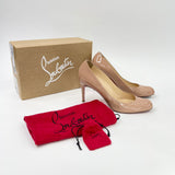 CHRISTIAN LOUBOUTIN SIMPLE NUDE PATENT PUMPS SZ 42