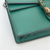 GUCCI DIONYSUS SUPER MINI MULTI WAY IN EMERALD GREEN LEA W CRYSTAL