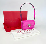 VALENTINO ROCKSTUD23 HOT PINK SMALL LEATHER CROSSBODY/ SHOULDER BAG