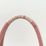 CHRISTIAN DIOR PINK & CRM STRIPED LARGE BOOK TOTE