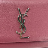 SAINT LAURENT KATE IN MAUVE GRAIN DE POUDRE LEATHER W SHW