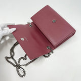 SAINT LAURENT KATE IN MAUVE GRAIN DE POUDRE LEATHER W SHW