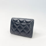 CHANEL 2.55 REISSUE BLK LEA W GHW FLAP CARD CASE/ WALLET