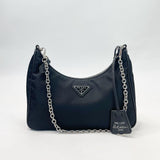 PRADA RE EDITION 2005 BLK NYLON CROSSBODY