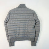 MONCLER PEETERS GREY WOOL QUILTED GOOSE DOWN JACKET UNISEX
