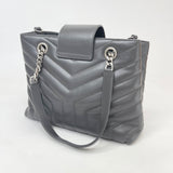 SAINT LAURENT LOULOU SHOPPER TWO WAY GREY LEA & SHW TOTE