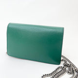 GUCCI DIONYSUS SUPER MINI MULTI WAY IN EMERALD GREEN LEA W CRYSTAL