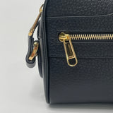 GUCCI BLK LEATHER MINI OPHIDIA CROSSBODY BAG