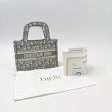 CHRISTIAN DIOR GRAY OBLIQUE MINI BOOK TOTE