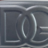 DOLCE & GABBANA DG LOGO BLK LEA CROSSBODY / CLUTCH BAG