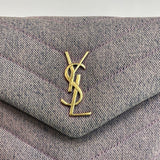 SAINT LAURENT TOY LOULOU IN LILAC DENIM & LEA WITH GHW * HARD TO GET *
