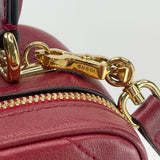 GUCCI RED LEA BLONDIE TOP HANDLE / CROSSBODY BAG