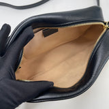 GUCCI MARMONT SUPREME CANVAS & BLK LEA CAMERA CROSSBODY