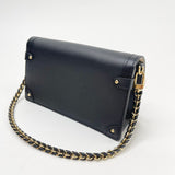 LOUIS VUITTON TRUNK CHAIN WALLET MULTI WAY BAG IN BLK LEA & GHW