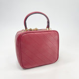 GUCCI RED LEA BLONDIE TOP HANDLE / CROSSBODY BAG