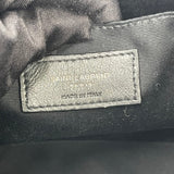 SAINT LAURENT LOU CAMERA CROSSBODY IN BLK LEA & SHW