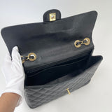 CHANEL VINTAGE SINGLE FLAP JUMBO IN BLK CAVIAR LEA & GHW