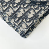 CHRISTIAN DIOR OBLIQUE CANVAS SADDLE POUCH ON CHAIN