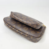 LOUIS VUITTON MONOGRAM MULTI POCHETTE ACCESSORIES W PINK STRAP