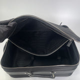 PRADA TESSUTO NYLON AND SAFFIANO LEATHER BLK TROLLEY ROLL LUGGAGE