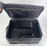 PRADA TESSUTO NYLON AND SAFFIANO LEATHER BLK TROLLEY ROLL LUGGAGE