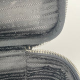 PRADA TESSUTO NYLON AND SAFFIANO LEATHER BLK TROLLEY ROLL LUGGAGE