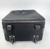 PRADA TESSUTO NYLON AND SAFFIANO LEATHER BLK TROLLEY ROLL LUGGAGE