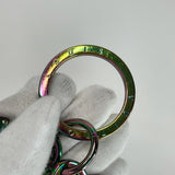 LOUIS VUITTON X FRAGMENT IRIDESCENT METAL SIGNATURE BAG CHARM/ KEY CHAIN