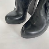 ALEXANDER WANG CONSTANCE BLK LEATHER ANKLE BOOTS