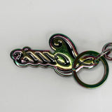 LOUIS VUITTON X FRAGMENT IRIDESCENT METAL SIGNATURE BAG CHARM/ KEY CHAIN