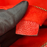 CELINE MINI LUGGAGE TOTE IN RED PEBBLED LEATHER + INSERT ORGANIZER