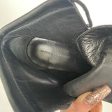 ALEXANDER WANG CONSTANCE BLK LEATHER ANKLE BOOTS