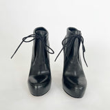 ALEXANDER WANG CONSTANCE BLK LEATHER ANKLE BOOTS