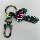 LOUIS VUITTON X FRAGMENT IRIDESCENT METAL SIGNATURE BAG CHARM/ KEY CHAIN