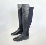 STUART WEITZMAN MAINLAND BLK LEATHER STRETCH OTK BOOTS SZ 6.5
