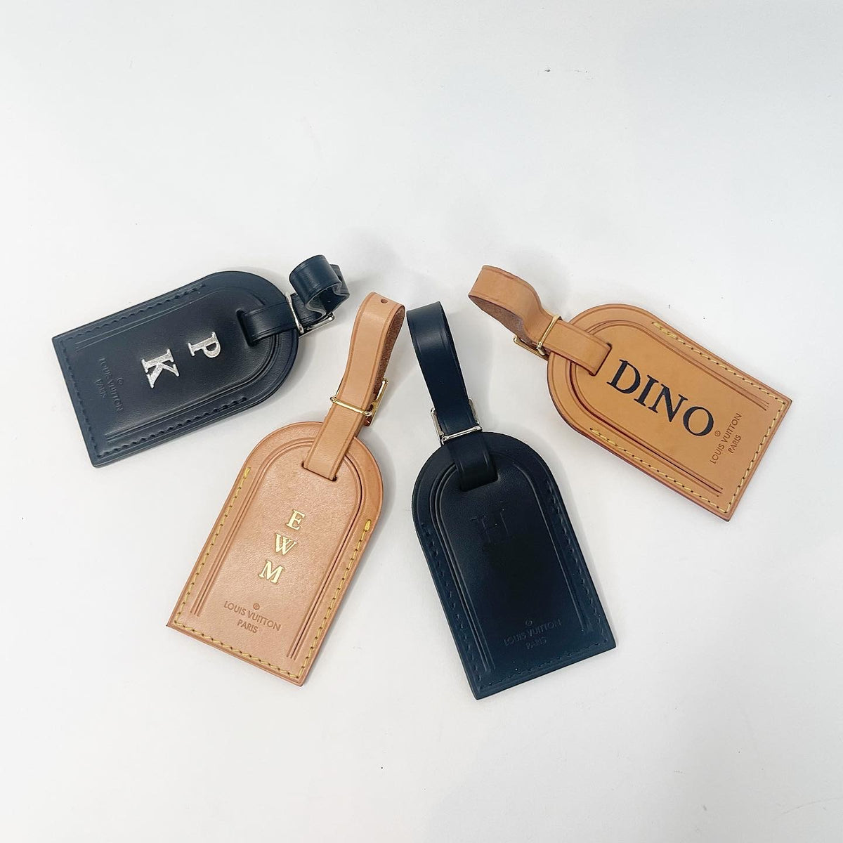 LOUIS VUITTON MONOGRAM DINO VACHETTA LEATHER LUGGAGE TAG – BLuxe Boutique