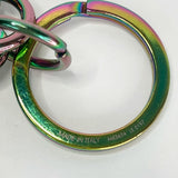 LOUIS VUITTON X FRAGMENT IRIDESCENT METAL SIGNATURE BAG CHARM/ KEY CHAIN