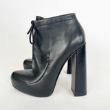 ALEXANDER WANG CONSTANCE BLK LEATHER ANKLE BOOTS