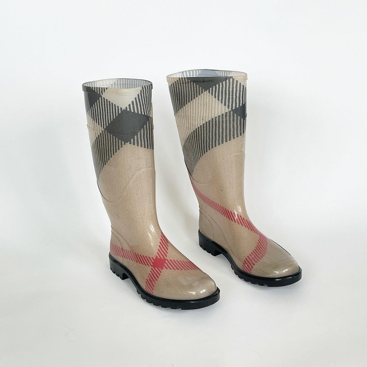 Burberry nova outlet check rain boots