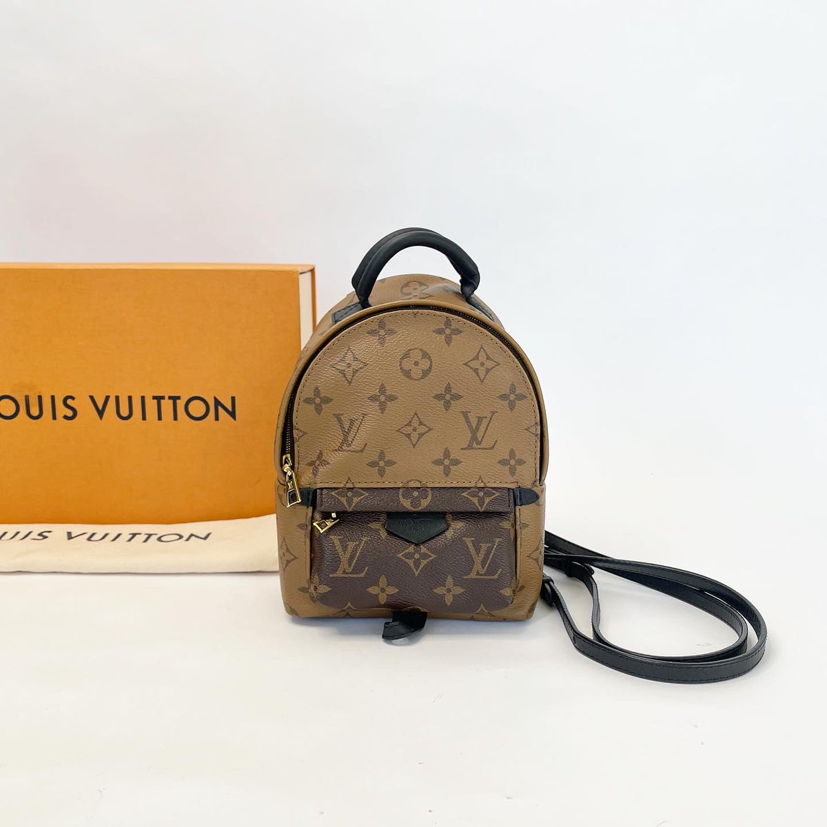 M45043 Louis Vuitton 2020 Monogram Denim Palm Springs Mini Backpack