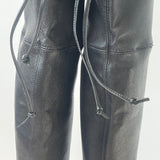 STUART WEITZMAN BLK LEATHER HIGHLAND THIGH HIGH BOOTS SZ 35